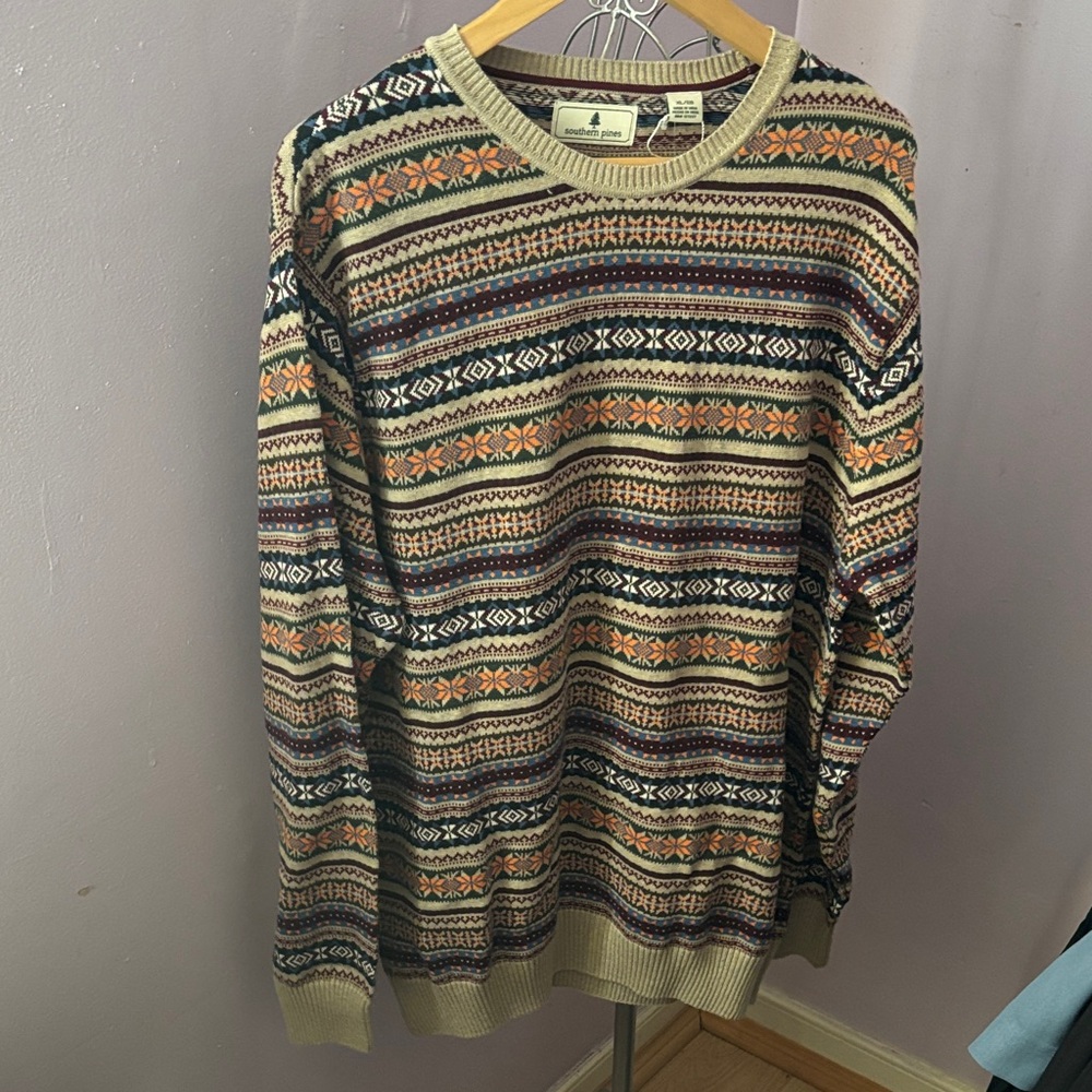 NWT Vintage Patterned Crewneck Sweater